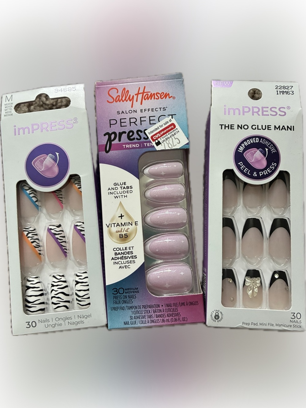 Impress/ Sally Hansen press on mani set of 3